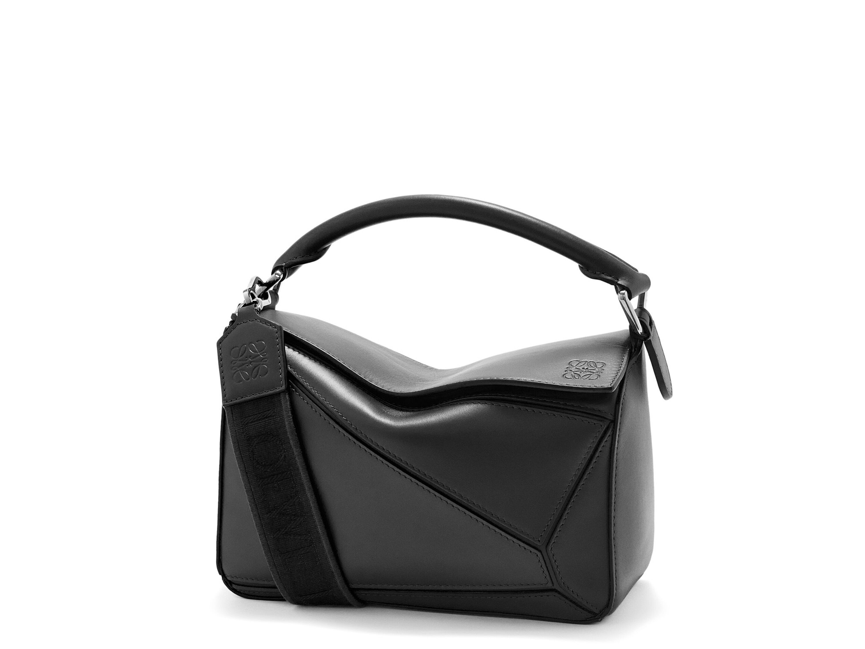 新作【LOEWE】ストラップ コンパク トハンドバッグ ロゴ アナグラム ストラップ（ジャカード&カーフ） ベージュ - LOEWE